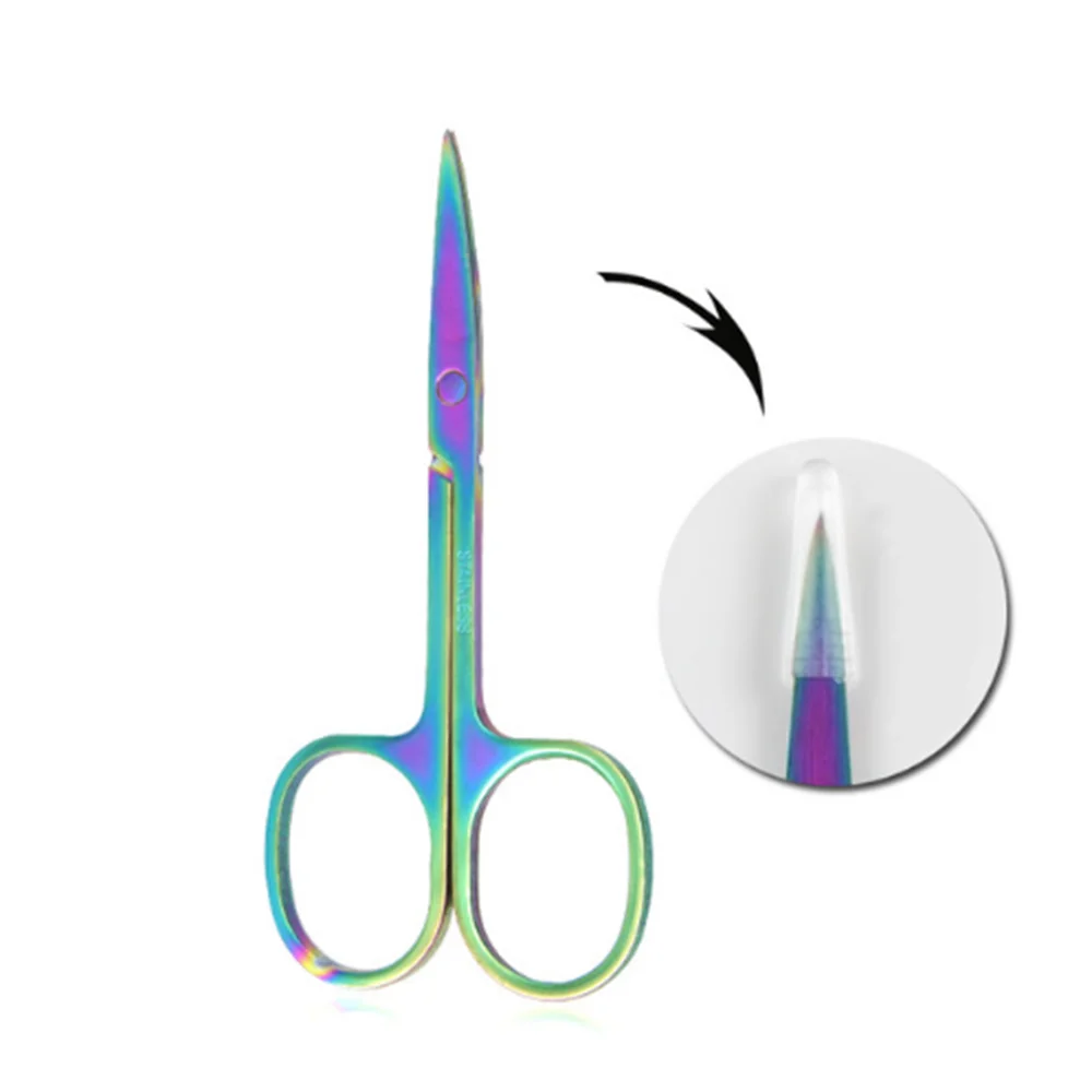 

1pc Portable Eyebrow Trimmer Stainless Steel Colorful Eyebrow Razor Scissors Eye Brow Shaper Shaver Face Razor for Women Makeup