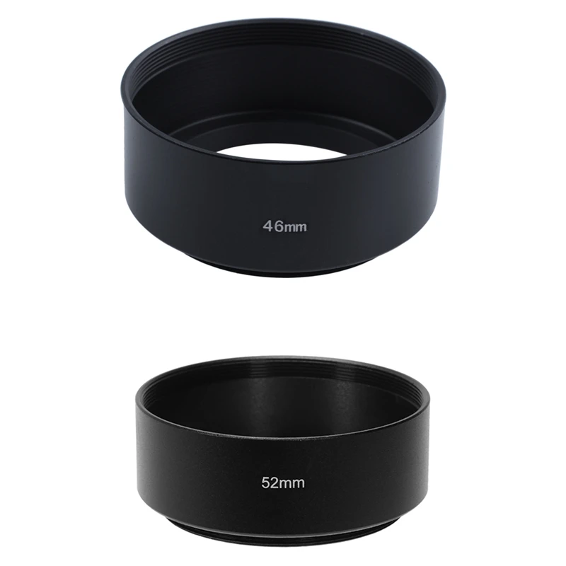 

2X 52Mm/46Mm Mount Standard Metal Lens Hood For Canon Nikon Pentax Sony Olympus