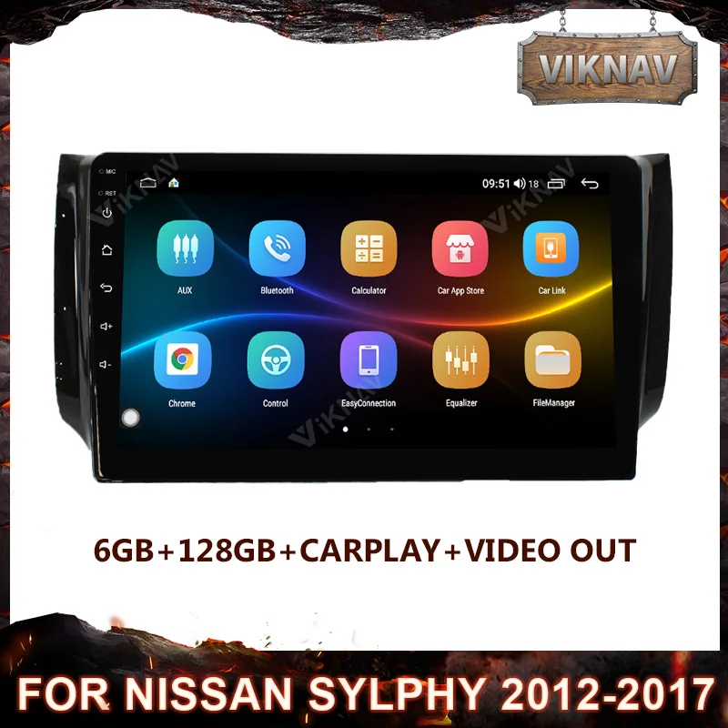 

2din Multimedia video Android player Car Radio for Nissan Sylphy 2012-2017 autoradio GPS navigation stereo Receiver HD Screen