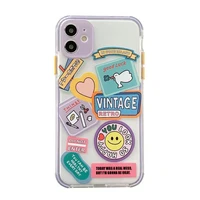 cute pattern phone case for iphone 7 8 x 11 anti fall soft phone cover for iphone 12 pro max case with creative doodle pattern