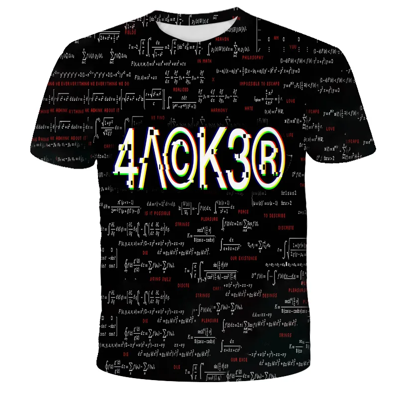 

T-shirts, T-shirts for boys and girls, Streetwear, Model math 3D models, Holiday casual short sleeves