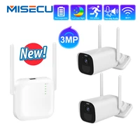 misecu cctv video battery camera kit 4ch mini nvr 3mp wireless security camera outdoor pir smart detection surveillance system