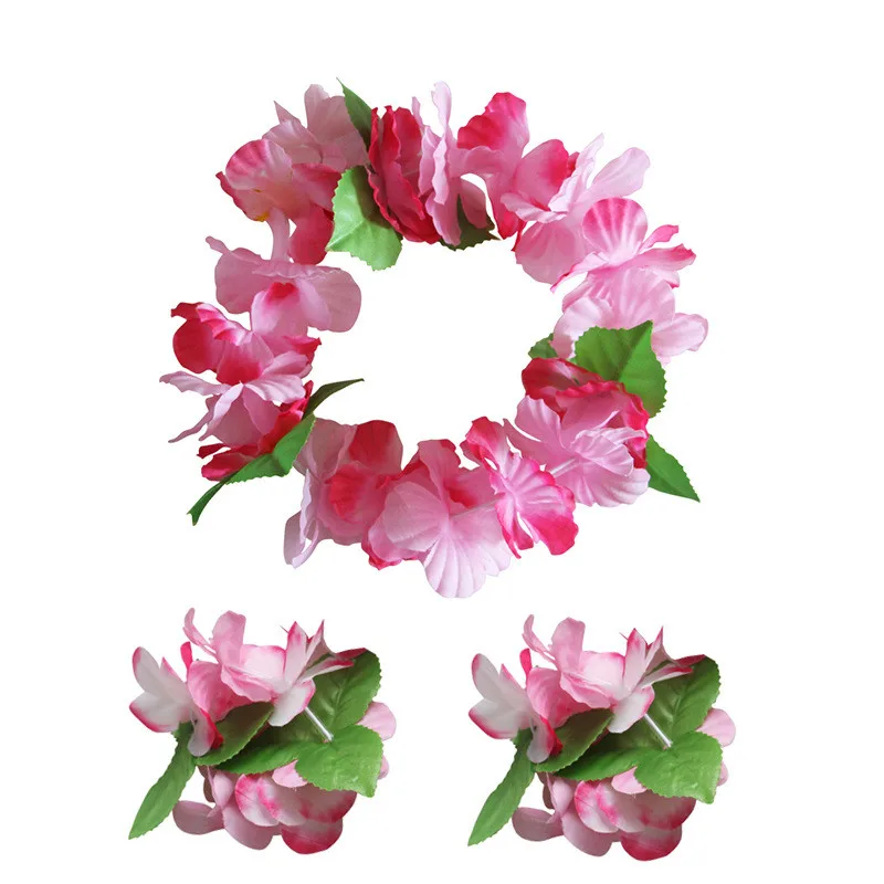 3 шт./компл. красочная повязка на голову с тропическим Луау Гавайскими цветами