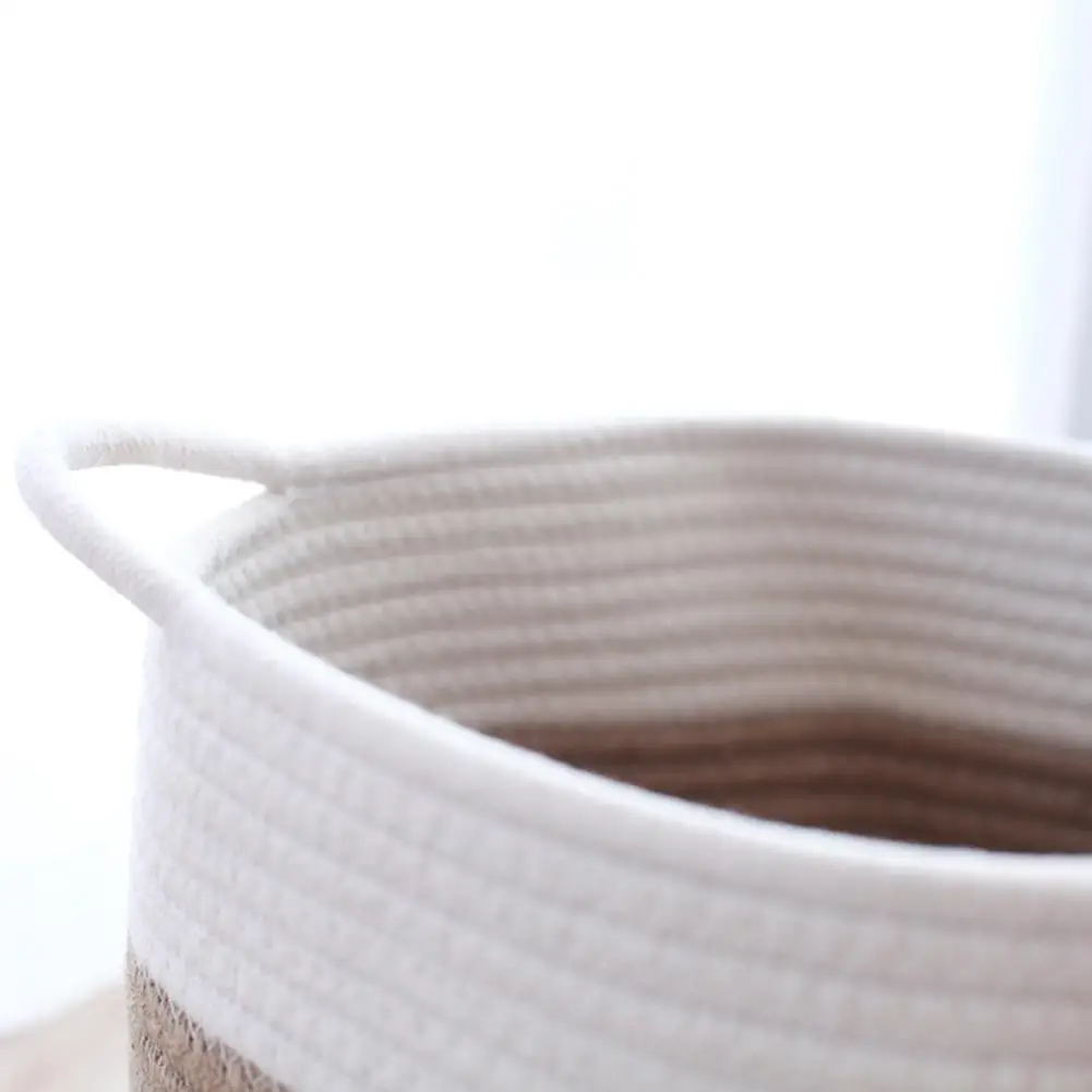 Джутовый хлопковый контейнер для хранения товара сумка игрушек корзина с