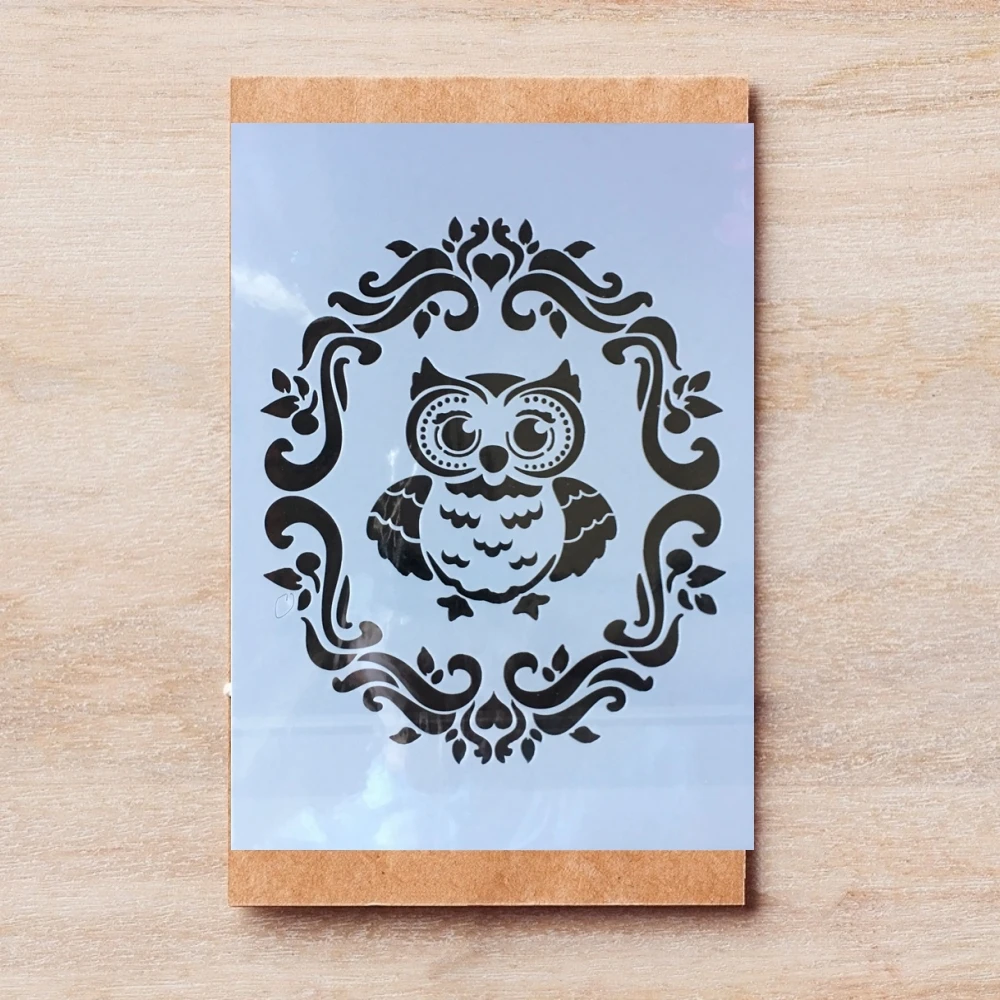 A4 29 см мультяшная Сова DIY трафареты для наслоения настенная живопись раскраска