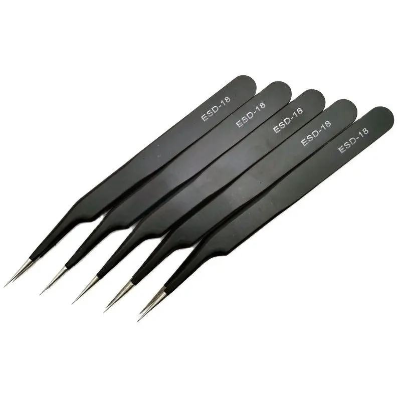 ESD-18 Анти-статический ручные инструменты прецизионный Пинцет электроники iс чип