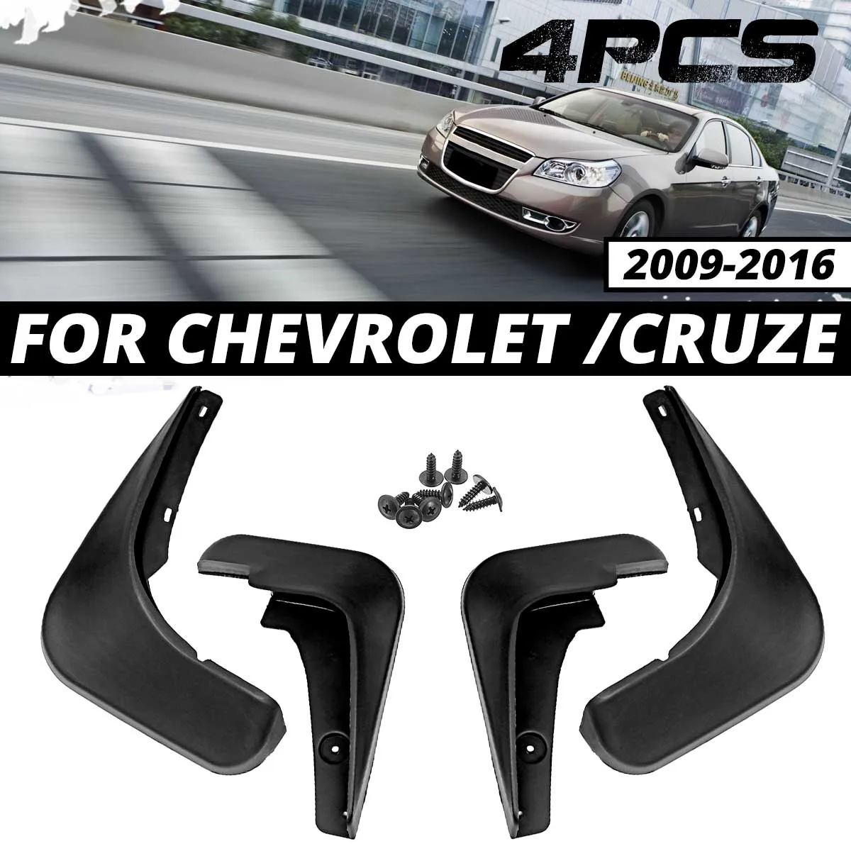 

Комплект брызговиков от грязи, брызговики, брызговики для Chevrolet Cruze Sedan Hatchback 2009 - 2016 2011 2012 2013 2014 2015