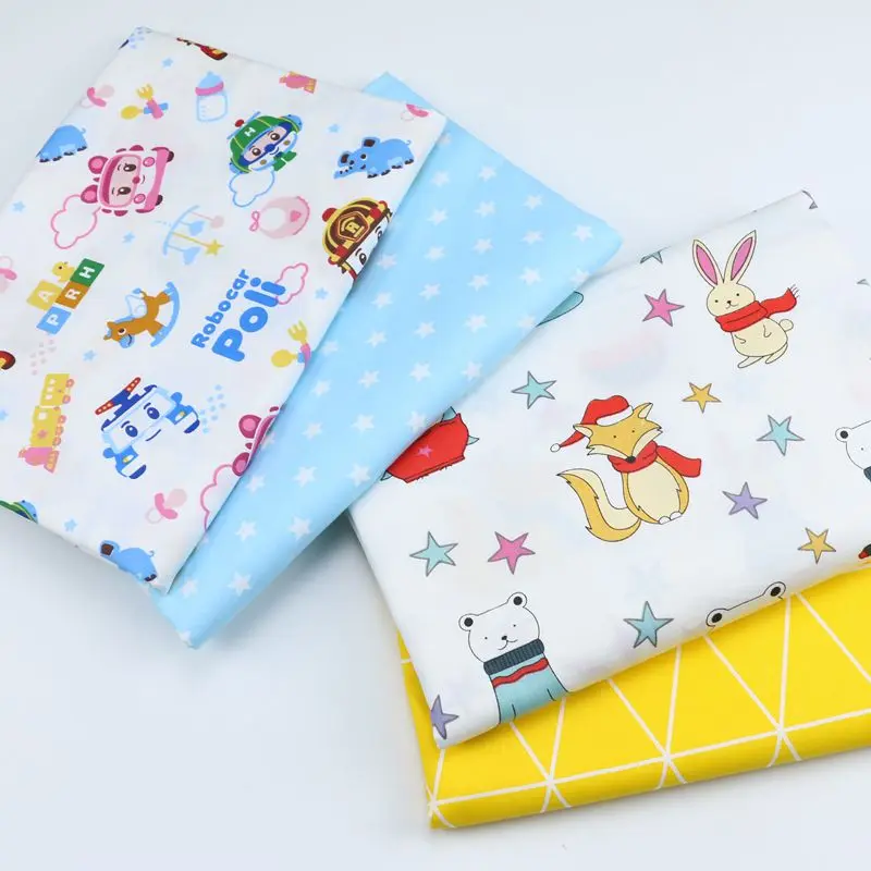 160*50 см мультфильм Полицейская машина швейные Хлопок Поплин Ткань DIY ручной