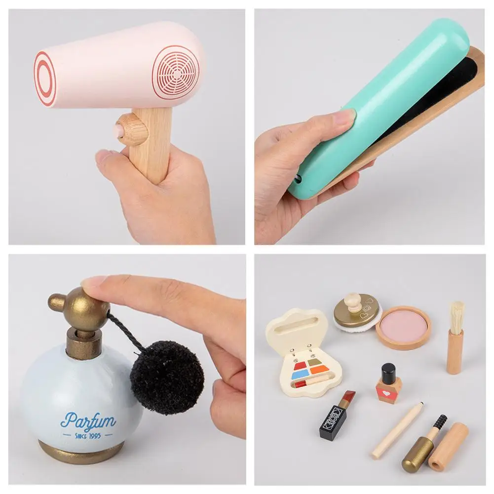 Деревянные игрушки для салона красоты девочек макияжный игровой набор отличный