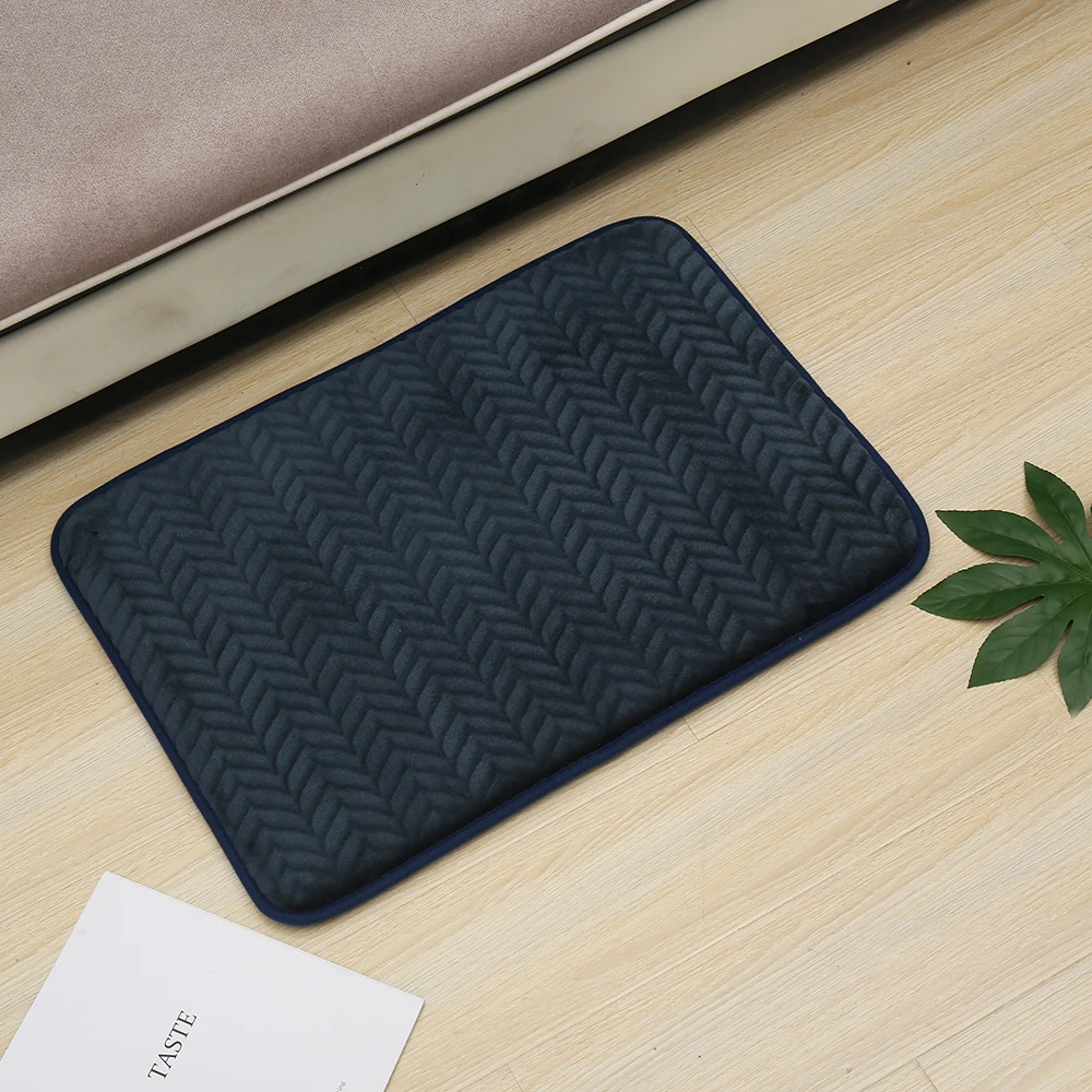 INS style синий мягкий фланелевый дверной коврик с тиснением толщина 2 см