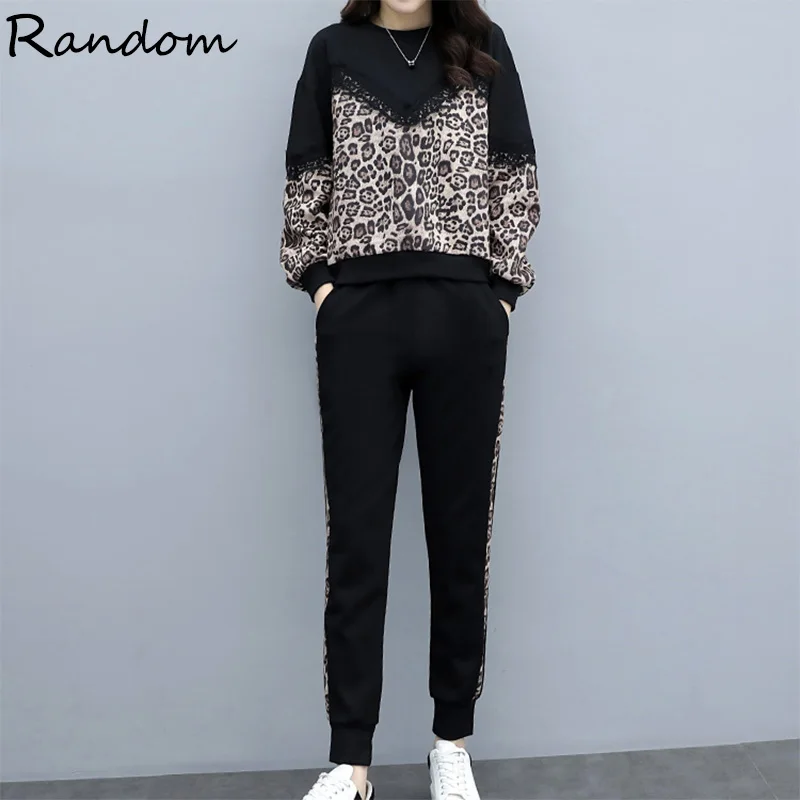 Женский спортивный костюм большого размера 4XL топ и брюки комплект из двух