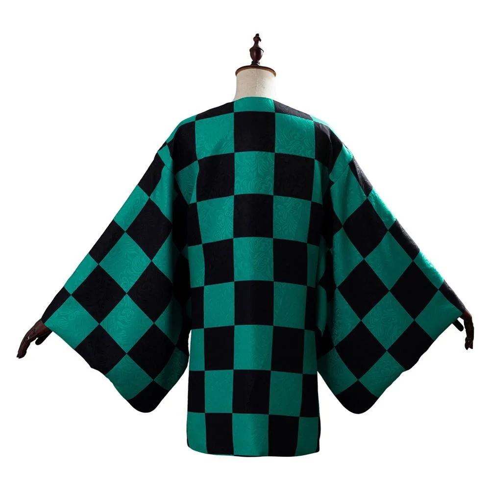 

Demon Slayer Kimetsu no Yaiba Kamado Tanjirou Cosplay Costume Coat Only Uniform Kimono Halloween Party Costumes Custom Made