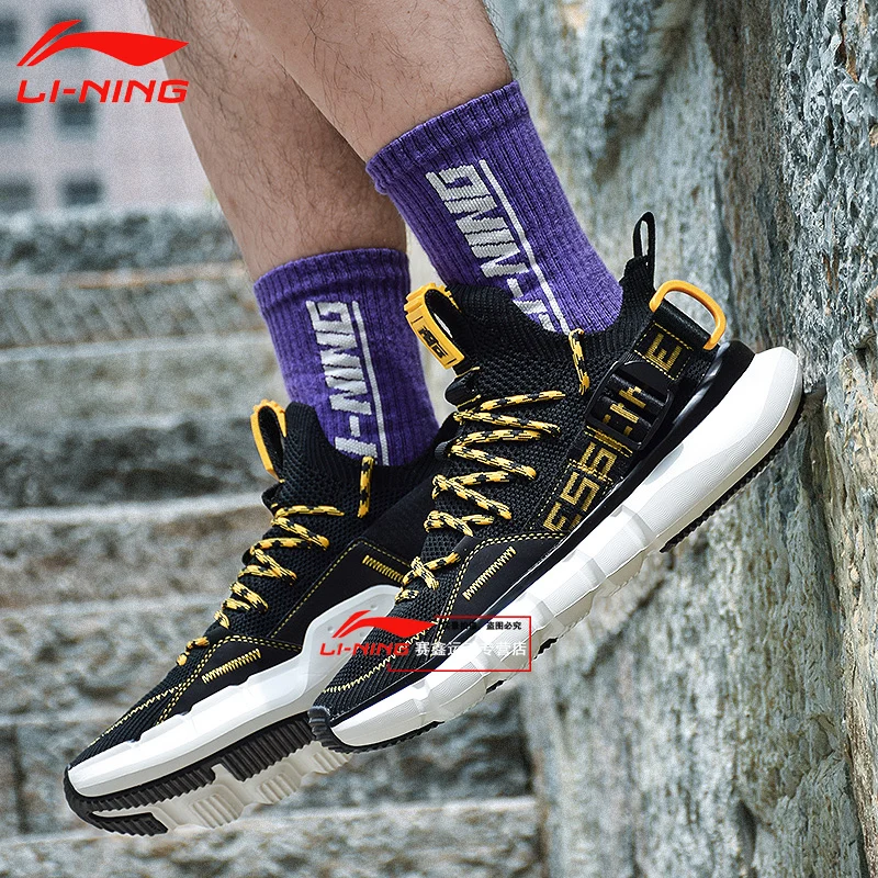 Мужская баскетбольная обувь Li-Ning спортивная с дышащей подкладкой и шнуровкой