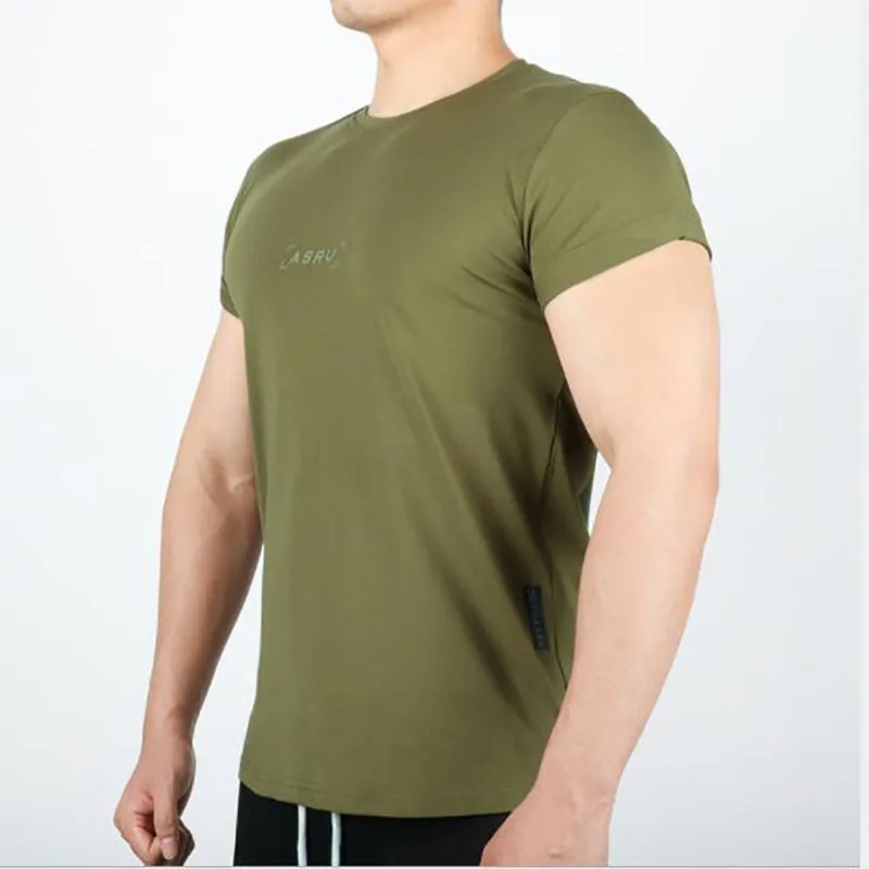 Новые мужские футболки модная тонкая рубашка для бодибилдинга мужчин