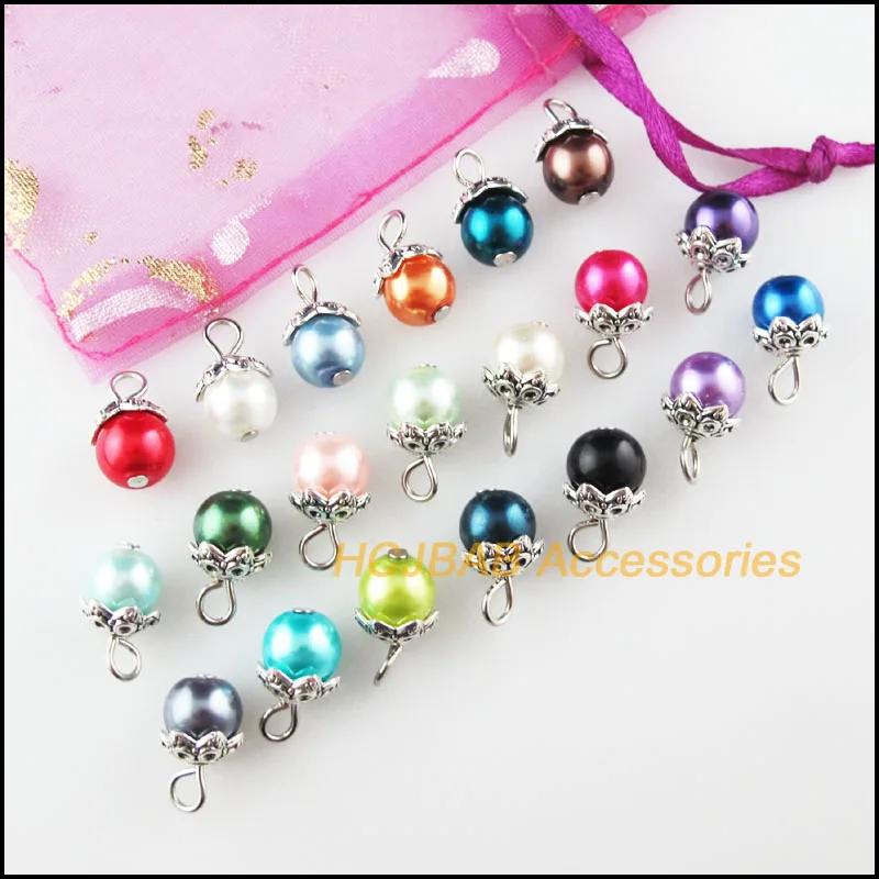 20 шт. тибетские серебряные подвески 8 х15 мм