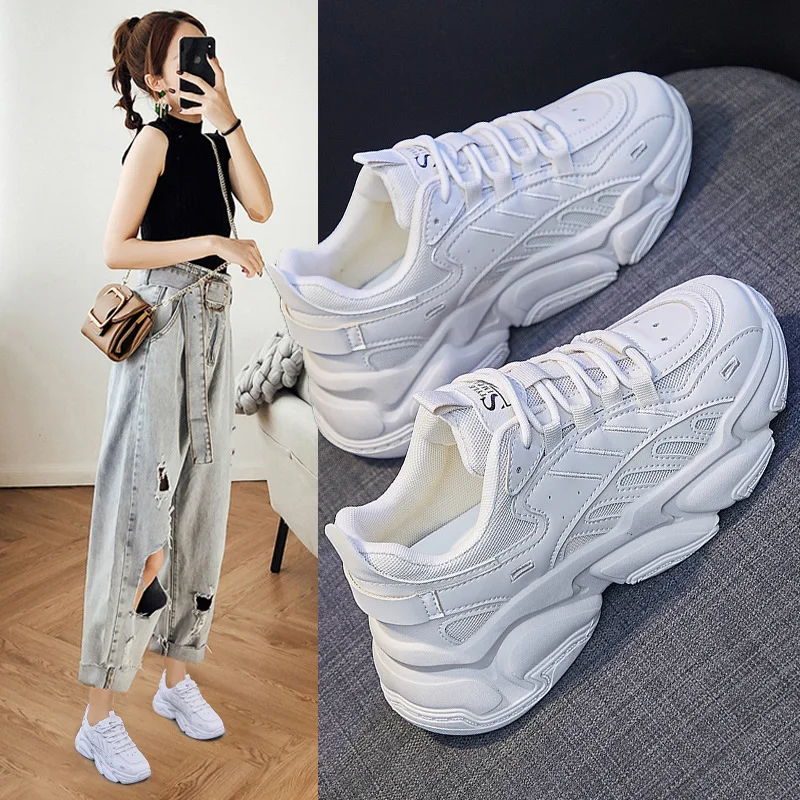 

2022 Spring and Autumn New Breathable Student Sports Shoes Increased Women's Shoes