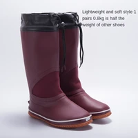 soft lightweight mens rubber boots thickened water shoes solid color rubber shoes high boots overshoes women bucket shoes 37 46