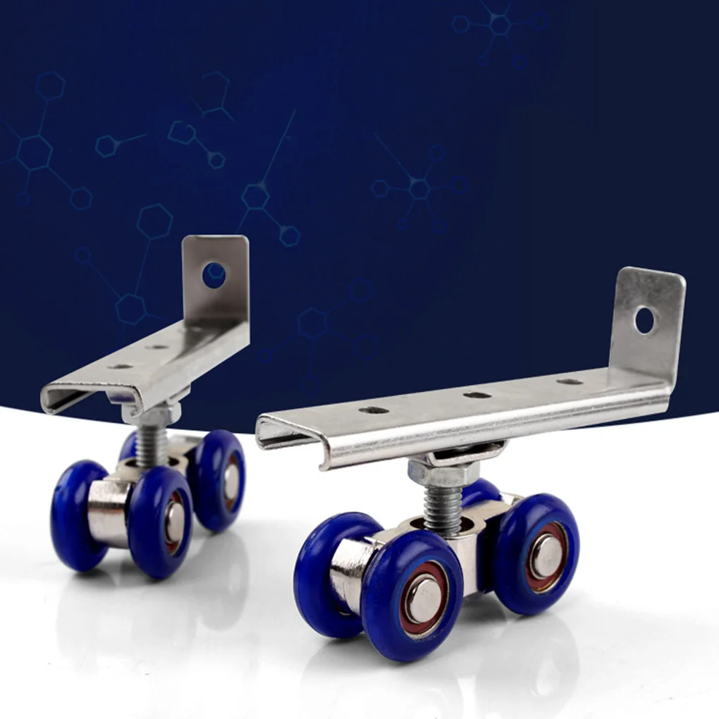 

2pcs/Set Sliding Door Roller 4/8 Wheels Alloy Home Room Wood Door Hanging Wheels Rail Track Pulley Universal Hardware Pulley