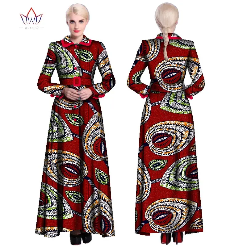 2019 африканские платья для женщин базин богатый восковой принт вечерние длинные