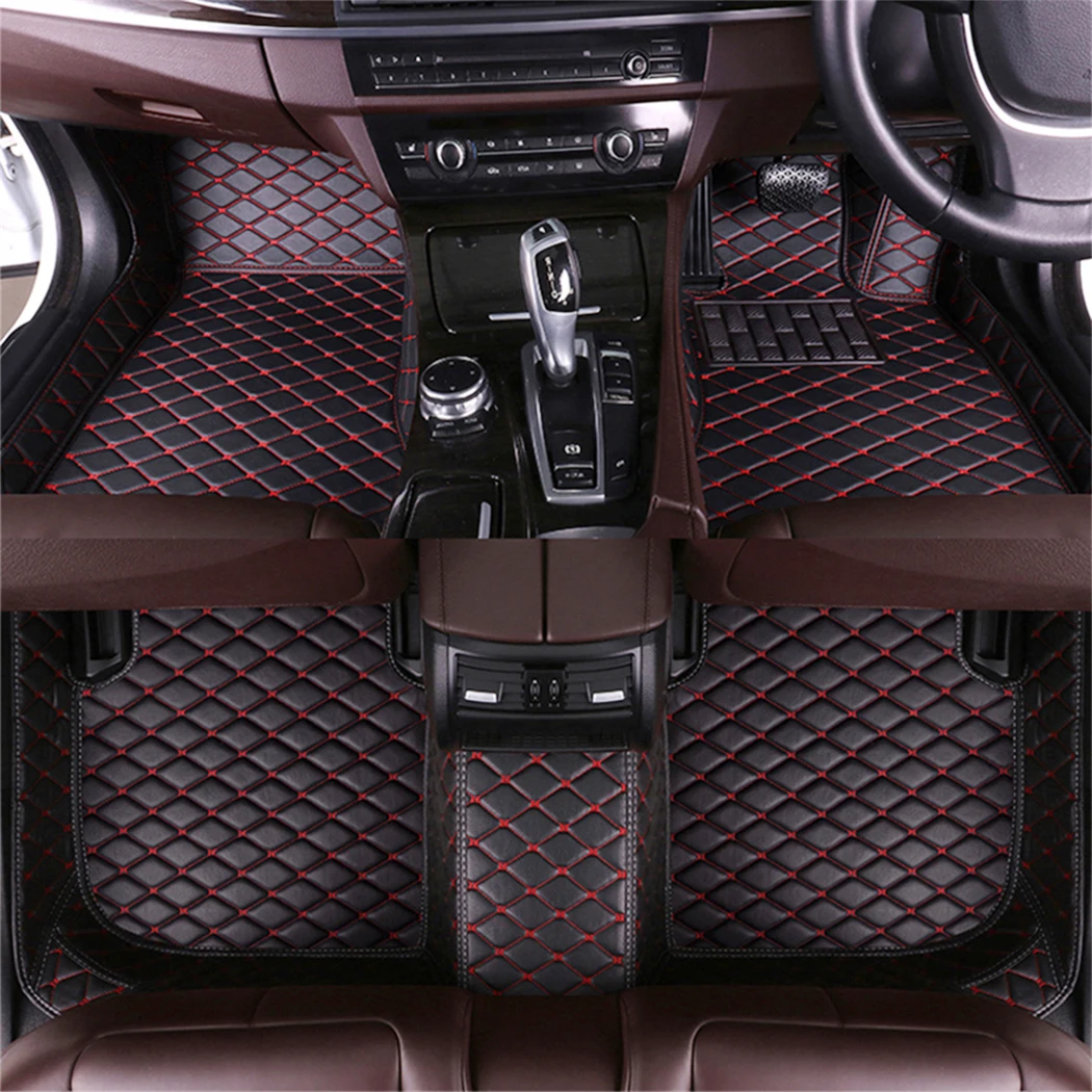 

MUCHKEY Car Floor Mats For Audi S6 C6 2006 2007 2008 2009 -2012 Luxury Leather Rugs Auto Interior Accessories（Right Driving）