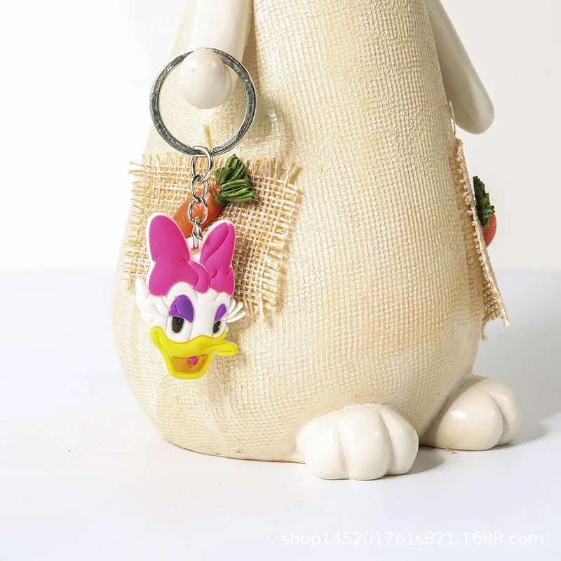 Disney Mickey Minnie Donald Duck Dog Toy Figures PVC Keychain Fashion Anime Cartoon Key Chain Birthday Boys Girls Gifts |