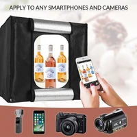 50cm50cm dimmable lightbox folding photo studio photography box portable photo shooting tent kit 3pcs background accessories