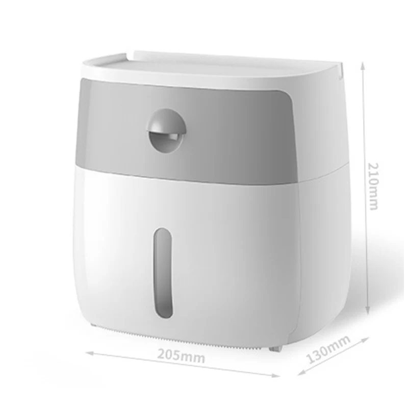 

Wall Mounted Bathroom Toilet Waterproof Tissue Box with Drawer Plastic Multifold Paper Towels Holder Storage Box Product