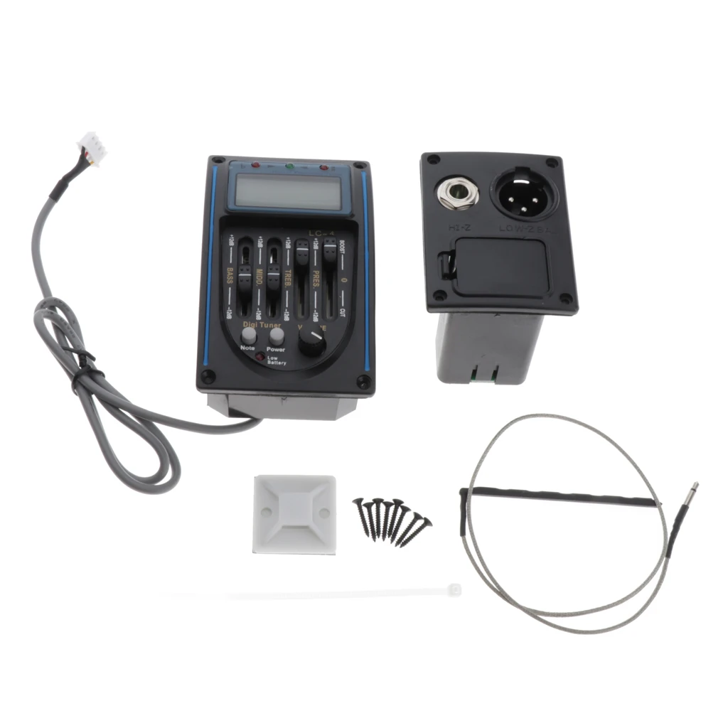 

Acoustic Guitar Pickup Pre-Amp Equalizer EQ Pickup Tuner Active Complete