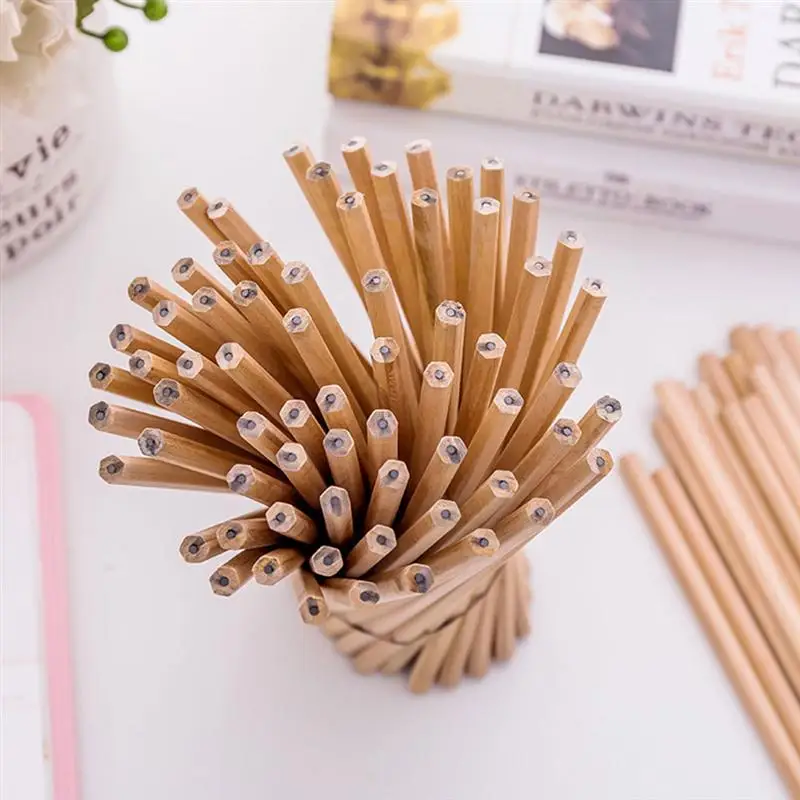 50 шт. студентов чертежные карандаш деревянный делая для школы | Канцтовары офиса