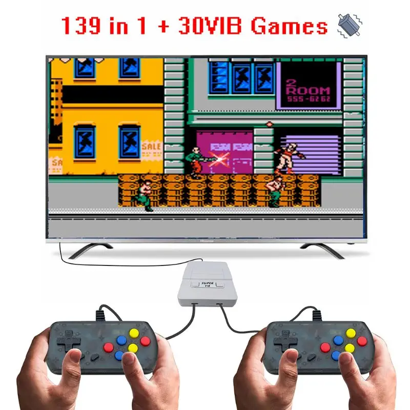 Последняя супер VIB ТВ-игра Мини ТВ игровая консоль 8 бит Ретро игровая консоль Встроенная 169 игр портативный игровой плеер подарок