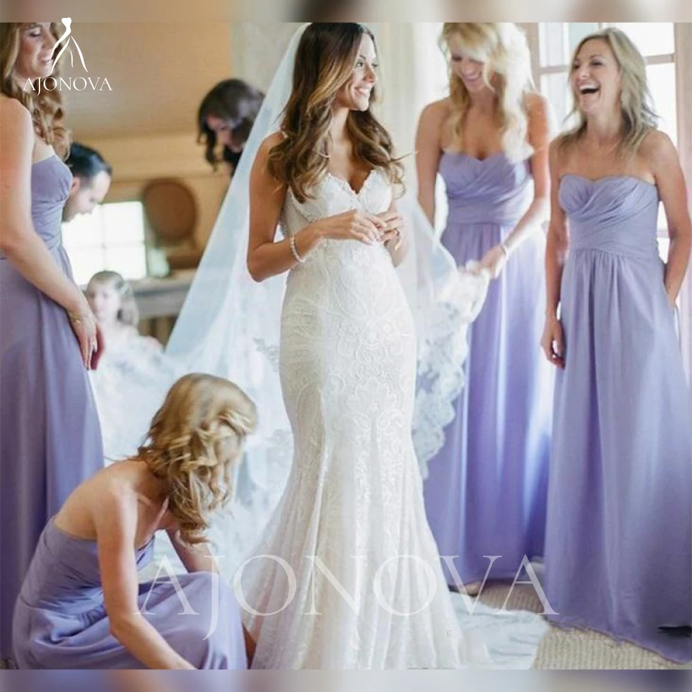 

Шифоновое вечернее платье лавандового цвета для свадьбы, ТРАПЕЦИЕВИДНОЕ женское элегантное платье для подружек невесты, 2021