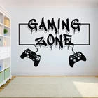 Наклейка на стену для геймера игровой зоны контроллер видео игры виниловые наклейки на заказ для детской спальни Виниловые настенные художественные наклейки A734