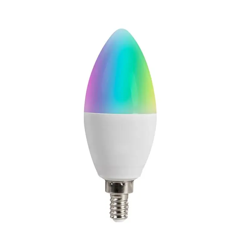 Умный WIFI лампа накаливания RGB E14 Светодиодный Управление связанных с Alexa Tuya Smart Life