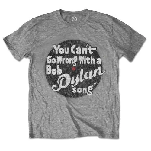 Футболка Bob Dylan футболка с надписью You Can't Go Wrong серая 100% хлопок размеры MD-2XL Топы