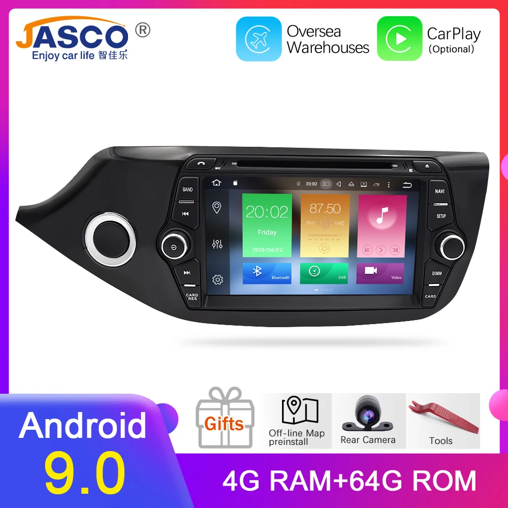 Android 9,0 8,0 автомобильный dvd-плеер gps ГЛОНАСС навигация Мультимедиа для Kia Ceed 2013 Авто RDS Радио Аудио Видео Стерео