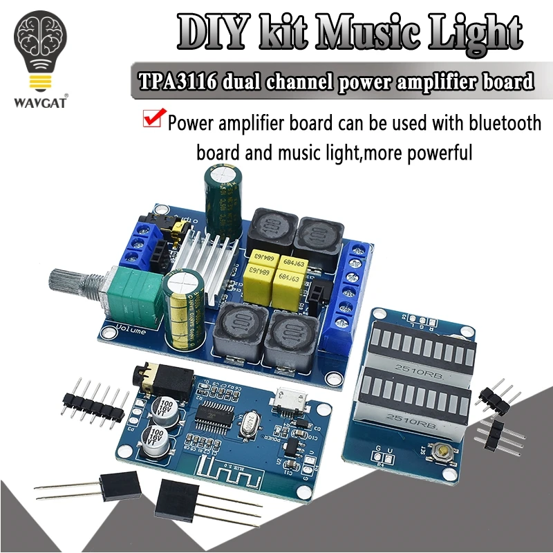 Комплект сделай сам TPA3116 музысветильник УФ измеритель Bluetooth 5 0 Плата усилителя
