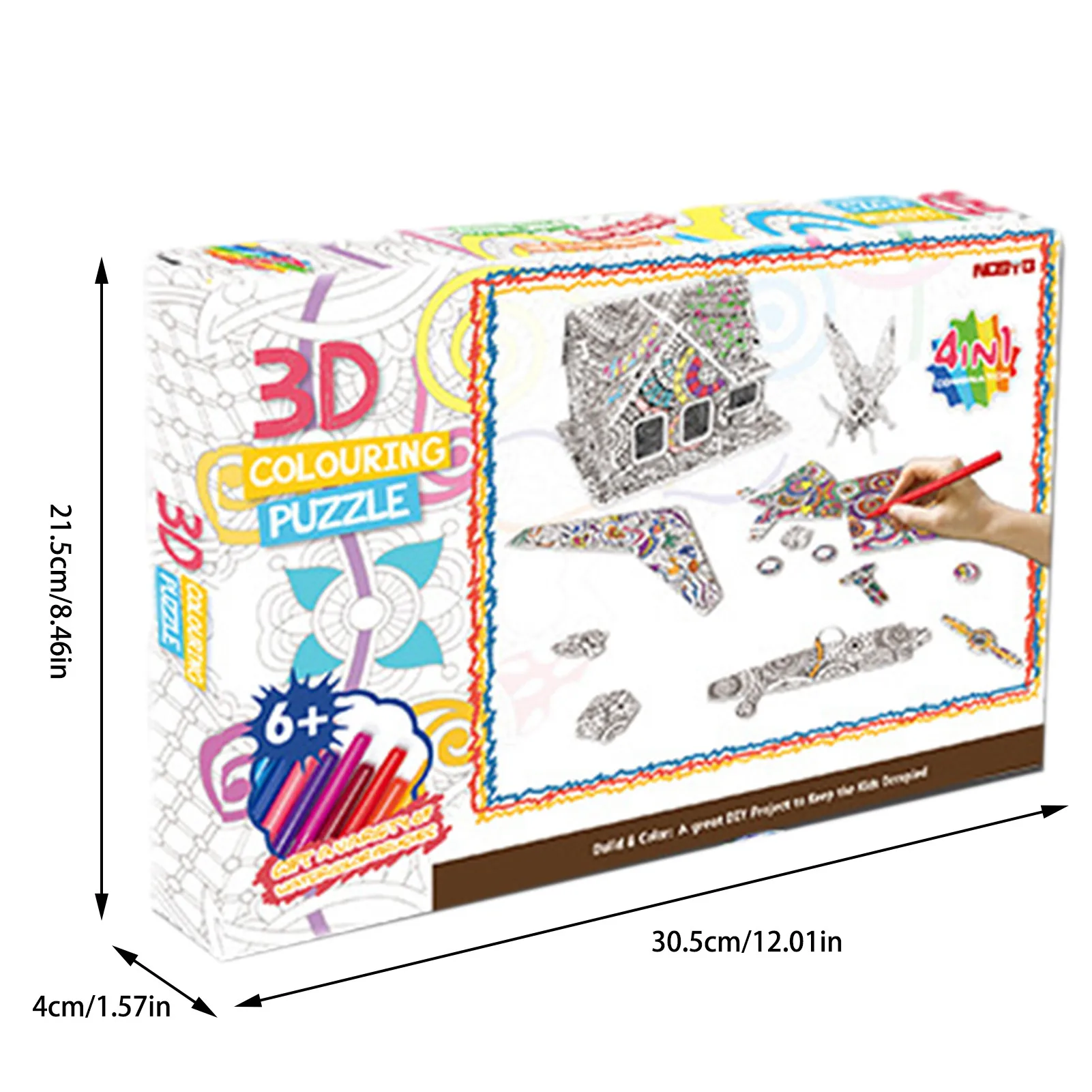 

Children's DIY Graffiti Animal Dinosaur Painting Set 3D Three-dimensional Puzzle Toy Educational Desktop Assembly Drawing Toy