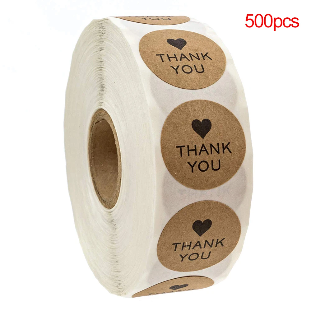 500 шт./рулон бумажные наклейки для подарочной коробки|Упаковка и стойки