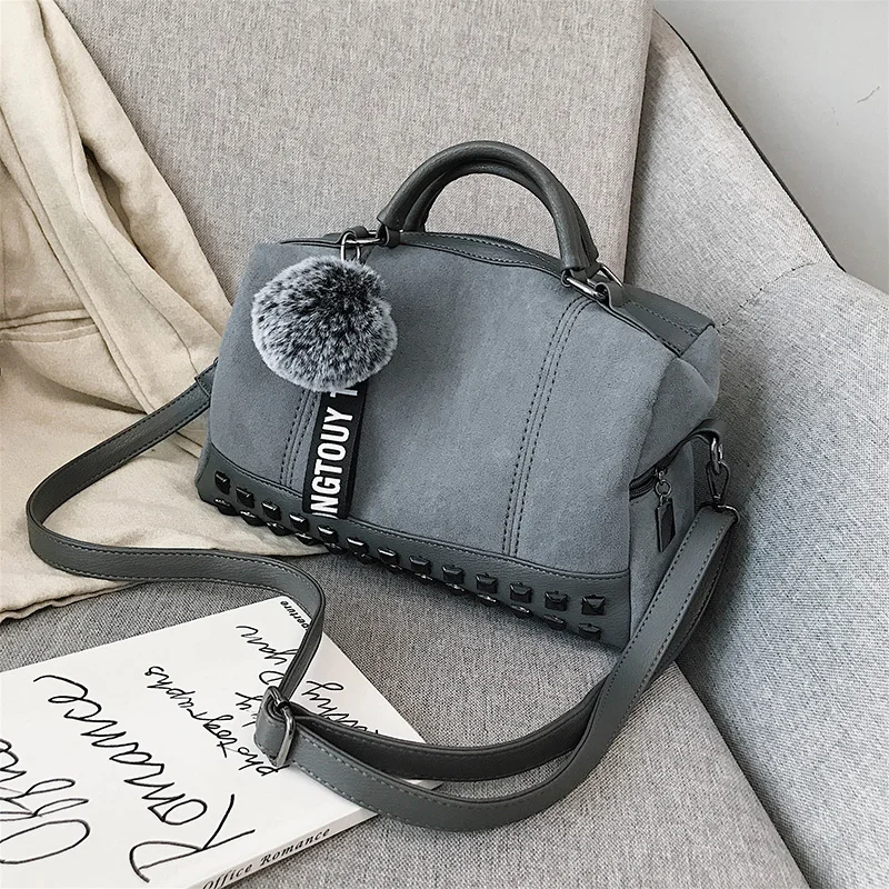 

Large Capacity Women Handbag Luxury Brand Designer Nubuck Leather Shoulder Bags for Women 2021 Simplicity Crossbody Sac à Main