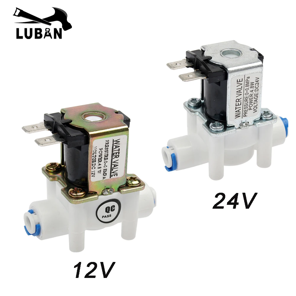 Электромагнитный клапан NC Магнитный Водяной и воздушный впускной 1/4 дюйма 12 В 24 220