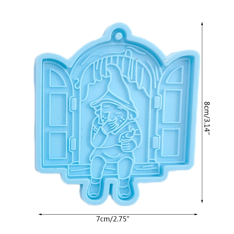 

Dwarf Keychain Epoxy Resin Mold Hanging Pendant Silicone Mould DIY Crafts Jewelry Necklace Casting Tools