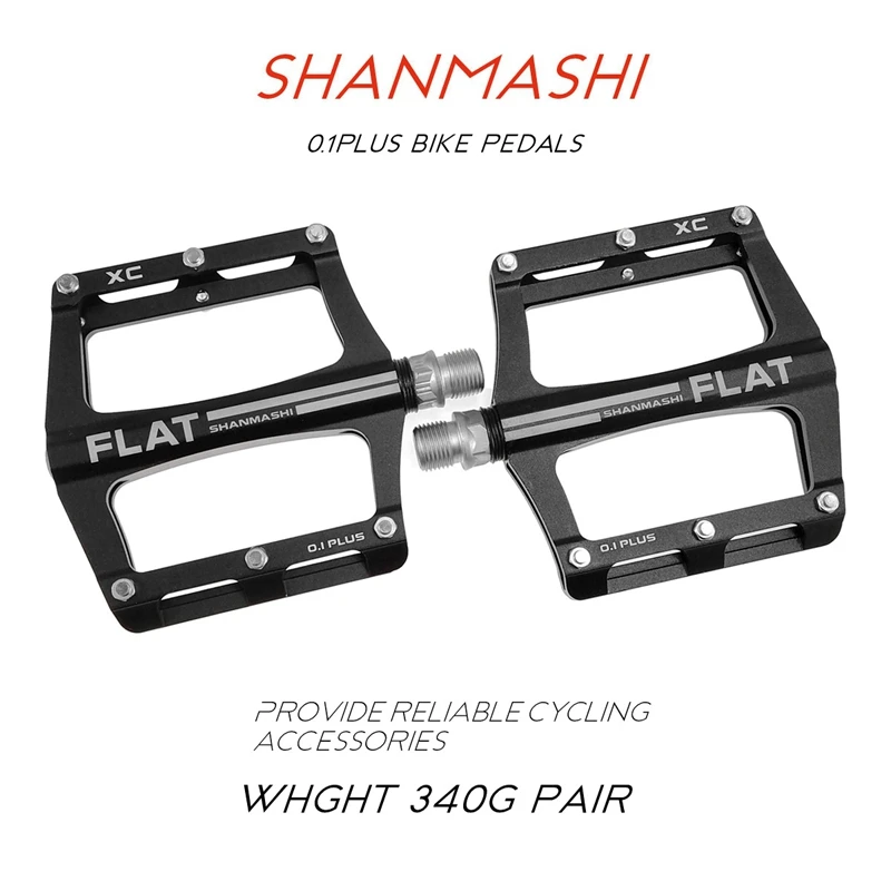 

SHANMASHI 0.1 Plus Mountain Bike Pedals Platform Alloy Road Bike Pedals Ultralight MTB Bicycle Pedal Bike Accessories