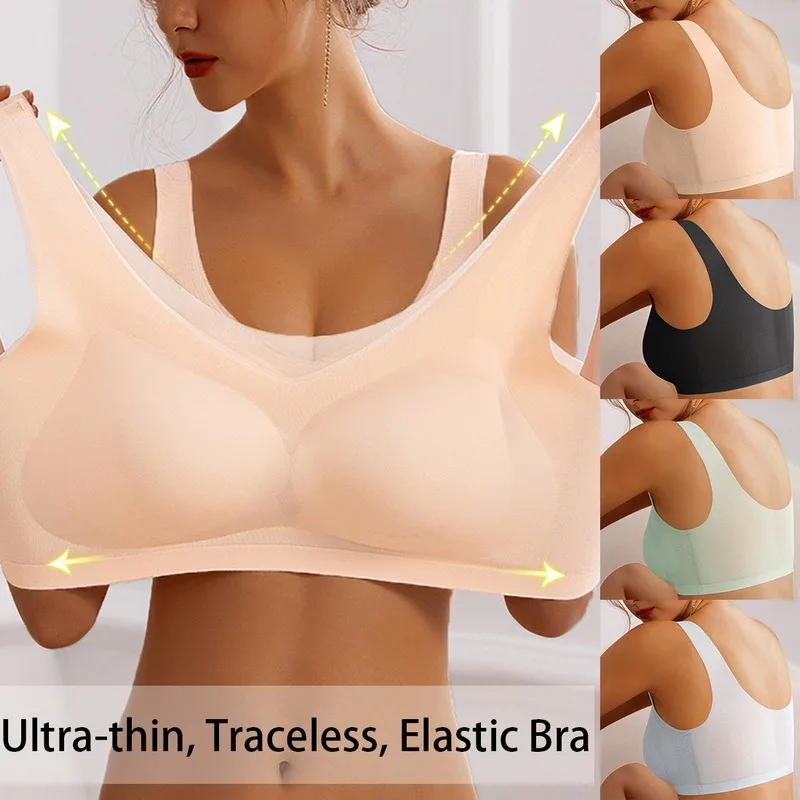 Sports Bra Sexy Seamless Strapless Tube Top Push Up Bra Chest Wrap Underwear Lingerie With Padded Solid Color Top Invisible Bra
