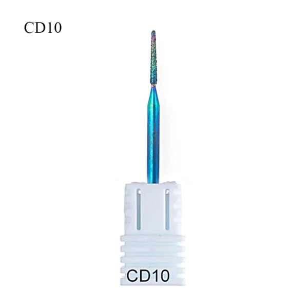 CD10 1 шт. электрические сверла для ногтей радужные алмазные фрезы для маникюра аксессуары роторные инструменты для дизайна ногтей LACD01-27-1 - Цвет: CD10