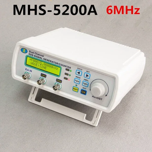 MHS-5200A Высокоточный цифровой DDS двухканальный генератор источника сигналов