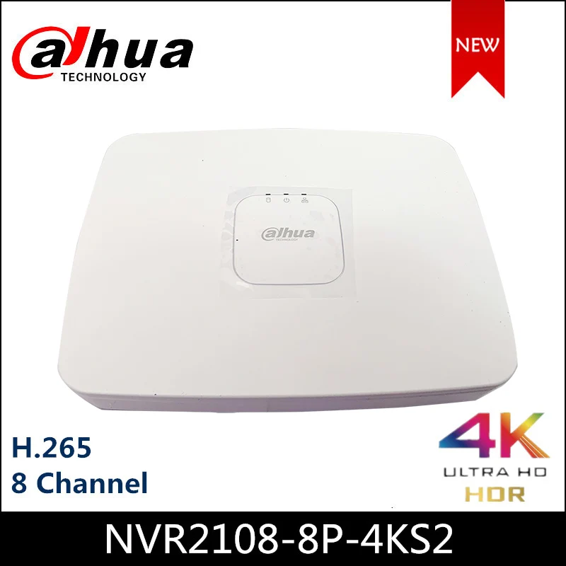 

Dahua POE NVR NVR2108-8P-4KS2 8 Channel Smart 1U 8PoE Lite 4K H.265 Network Video Recorder