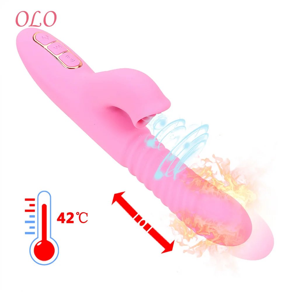 OLO 7 скоростей Разогревающий Телескопический Вращающийся вибратор точки G