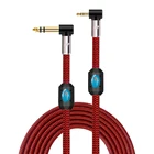 Аудиокабель со штекером Aux 3,5 мм до 6,35 мм 14 дюйма TRS для усилителя, микшера, гитарной клавиатуры, домашнего кинотеатра, стереосистемы, экранированные шнуры