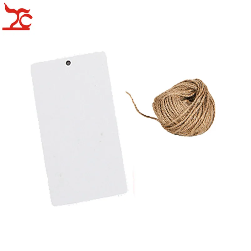Wholesale 1000Pcs Kraft Paper Tags Luggage Wedding Note Label With Jute String DIY Blank Kraft Travel Gift Hang Tag 4 Colors