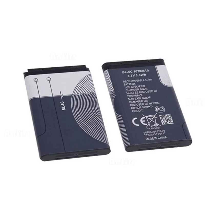 BL-5C сменный аккумулятор 1020mAh оригинальный BL 5C + USB зарядное устройство для